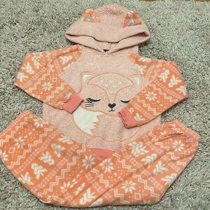 Cuddl Duds Fox Pajama Set, Size S (6/6X)